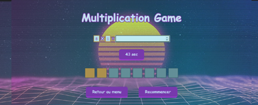 Jeu tables au hasard